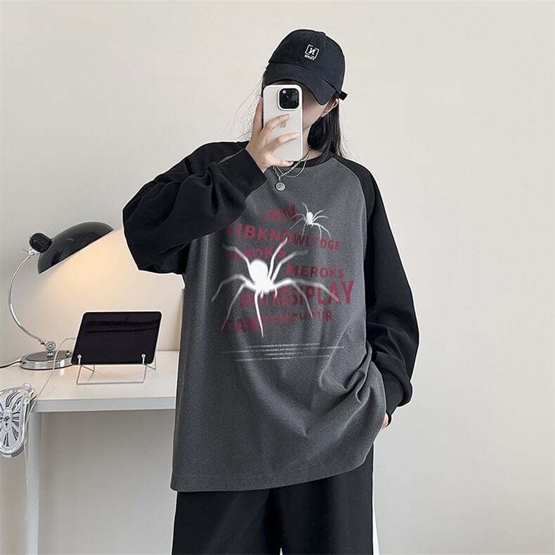 德绒打底DY5306-TP30控价48冬季印花宽松上衣男女时尚圆领卫衣,男装卫衣,电商A102-1