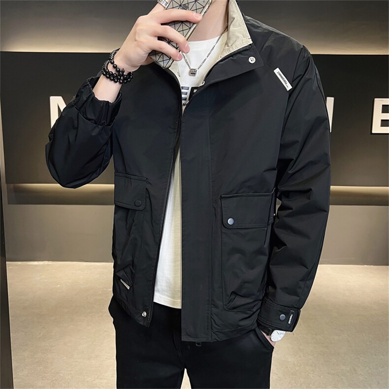 2025新款秋季夹克外套男士立领衣服潮流新品男装上衣92313,男装夹克,电商A225