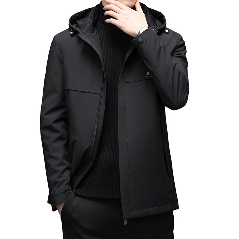中年男脱卸帽羽绒服男冬季中老年爸爸冬装休闲款外套YLH107-P240图片