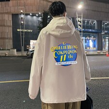 ！春秋新款港风休闲连帽夹克男宽松外套男装DJK259-P45图片