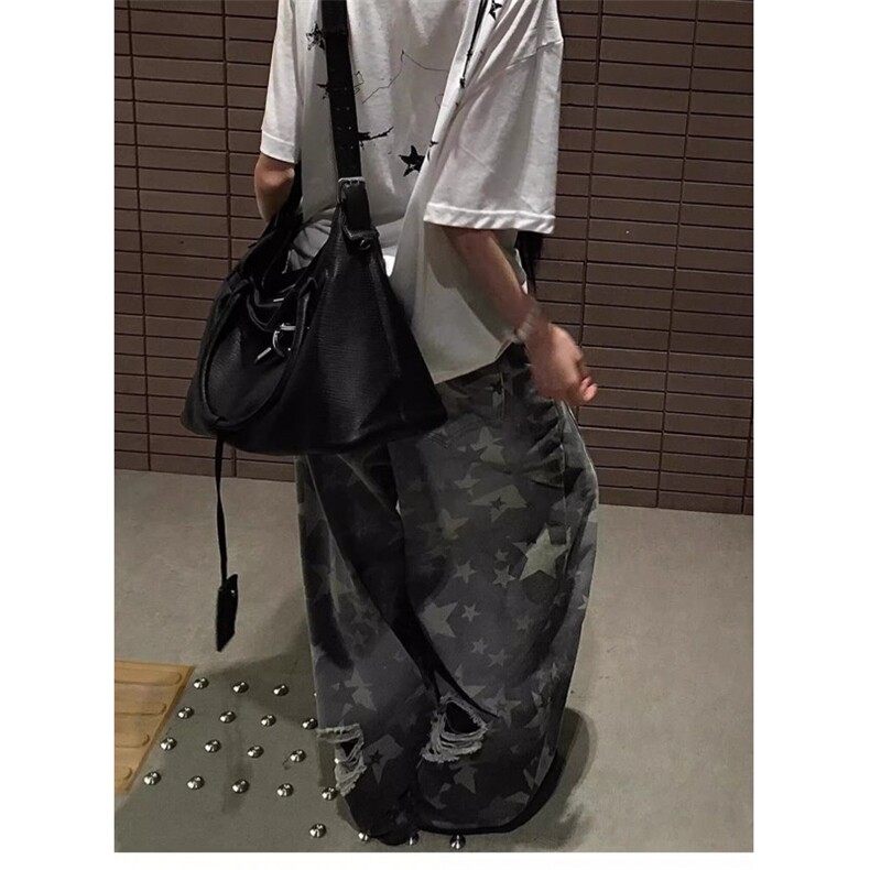 简约潮流ins日系新款百搭原宿时尚牛仔裤文艺气质流行慵懒,男装牛仔裤,星座506A