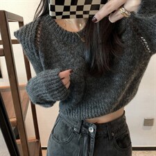 垫肩毛衣，女装针织衫/毛衣，XTZ style