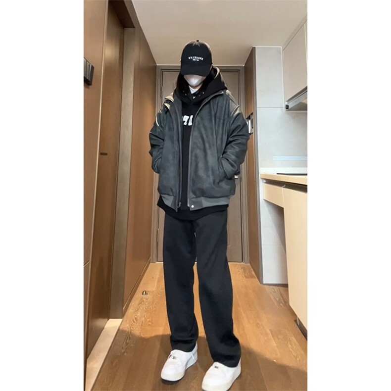 （量大差价足）春秋款复古PU皮夹克磨砂质感外套DY2313-P95,男装夹克,星座1213