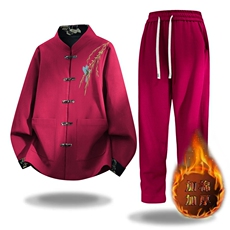 2025风刺绣加棉加厚套装，男装休闲套装，星座1206-2（原A206-2）