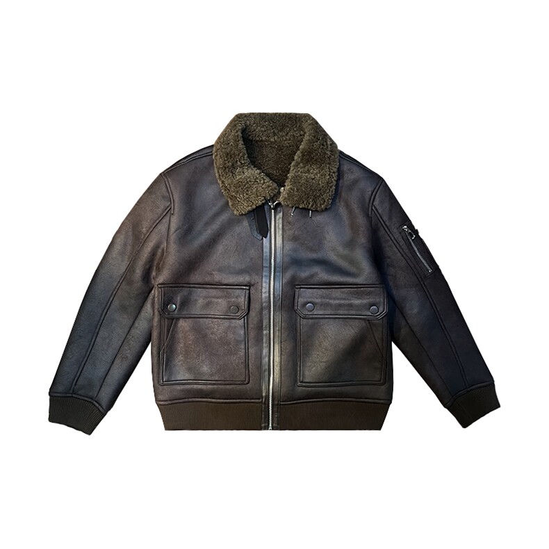 B32/P158控208冬季男士棉服外套加厚皮毛一体翻领机车棉衣芥拾紫1,男装棉衣,星座305B