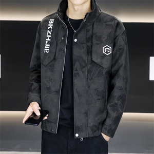 秋季皮衣夹克男立领外套型男商务休闲百搭青年上衣N2577-P95,男装夹克,星座310B-3
