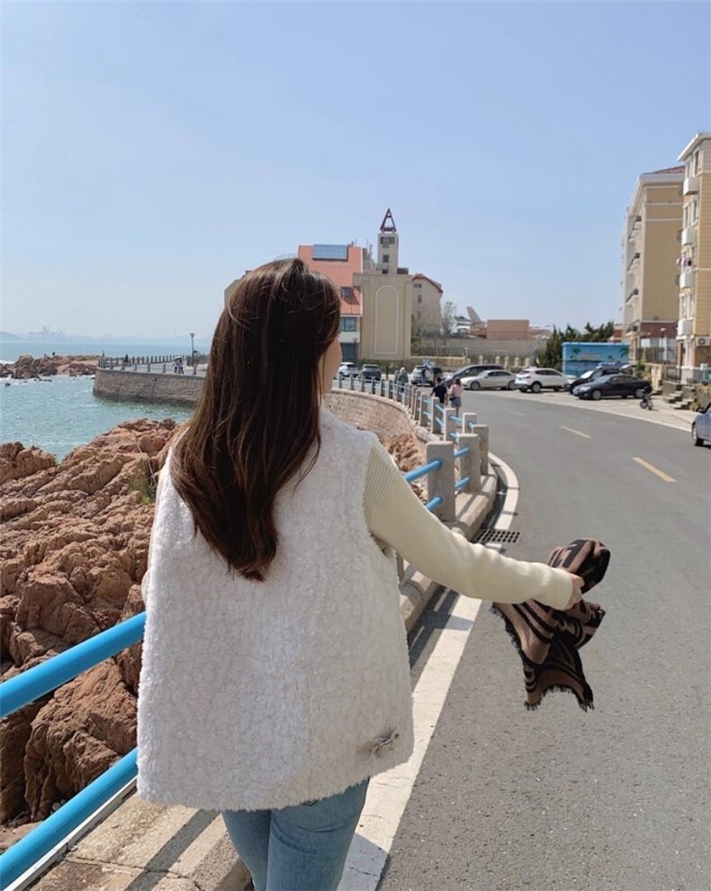 有领皮毛一体马甲，女装马甲，唯品