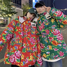 A1羊羔毛边连帽棉衣面包服保暖防寒男女新中式团队服上款大差价，男装棉衣，星座115A(原星座507）