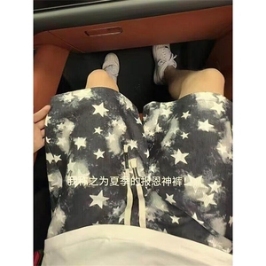 网图现货 美式复古五分裤子宽松直筒休闲沙滩裤DK41/P25图片