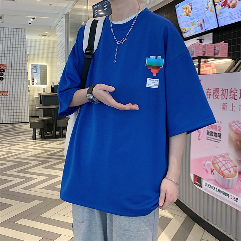 2025夏季港风休闲印花oversize宽松T恤B266-DX11-P30,男装T恤,星座B257-1