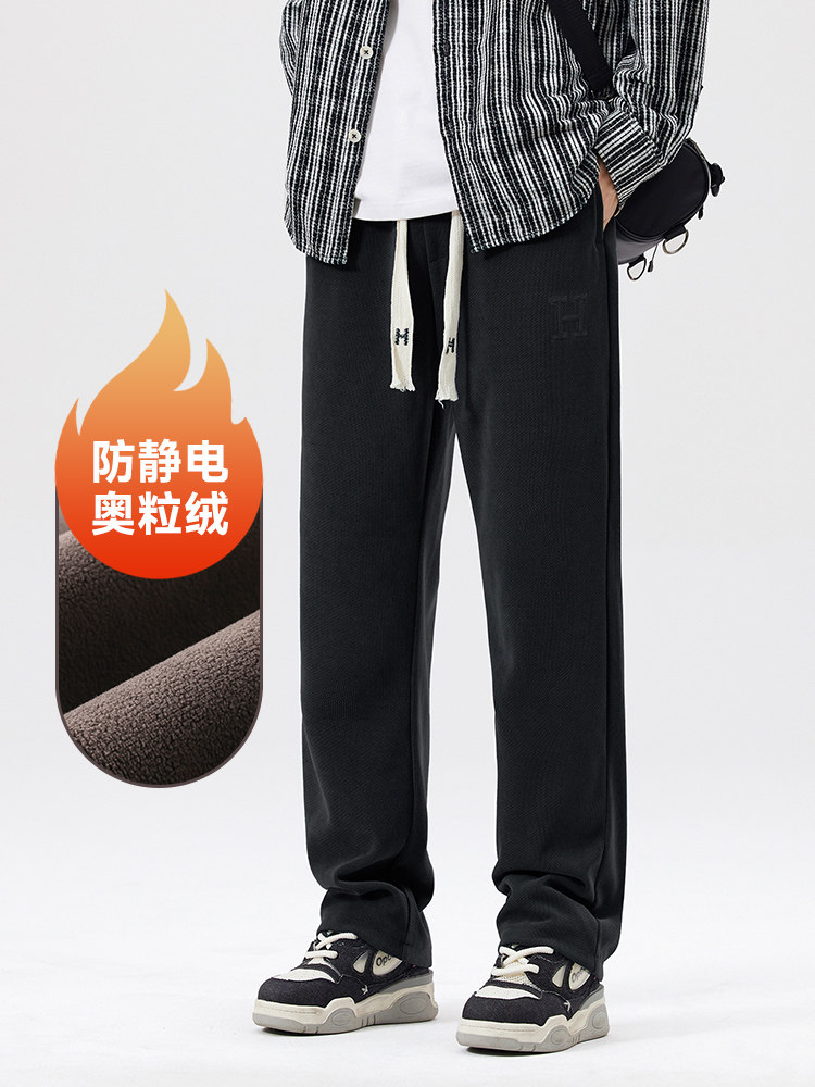 A178-1DY518AP85雪尼尔面料秋冬季加绒美式休闲卫裤,男装休闲裤,电商A178-1
