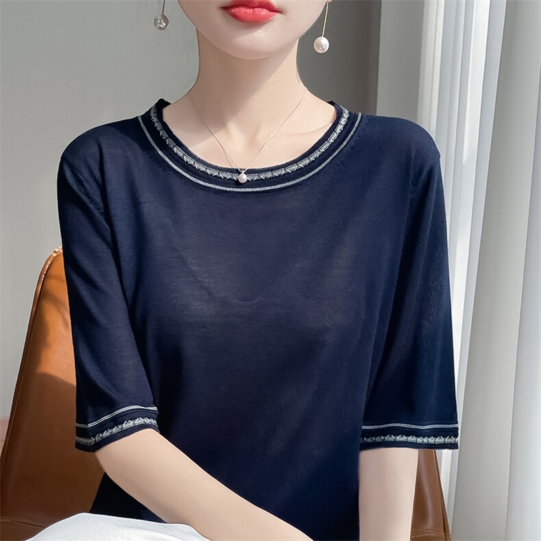 短袖t恤女2025新款夏季薄款宽松显瘦打底上衣小衫,女装T恤,质第工厂直营店