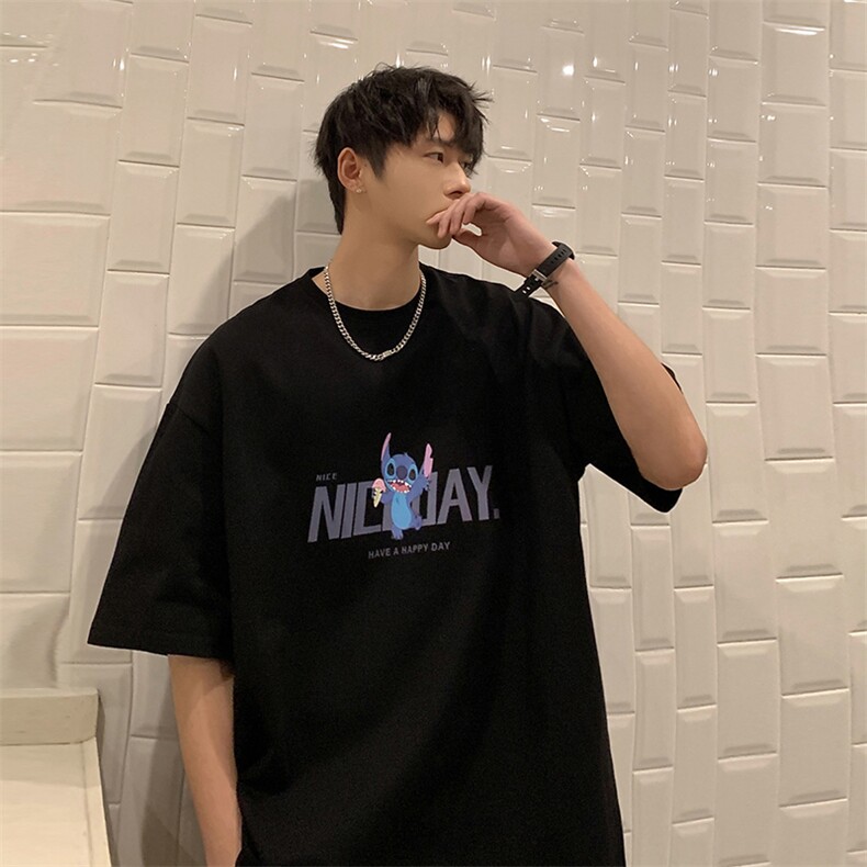 麂皮绒短袖t恤男大码半袖男 JD82173-P25图片