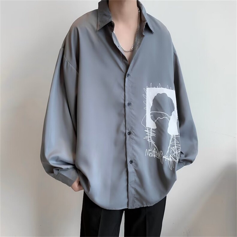 春季韩版ins潮牌个性外套2023港风日系潮流宽松衬衫男K7061-P24,男装衬衫,星座512-2