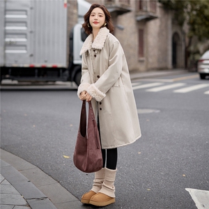 205冬季女装新款大量现货时尚长款加绒保暖派克服绵服图片