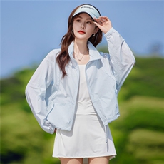 现货2026夏季新款休闲韩版宽松轻薄遮阳连帽（帽子可收纳）短外套，女装防晒衣，靓衣阁