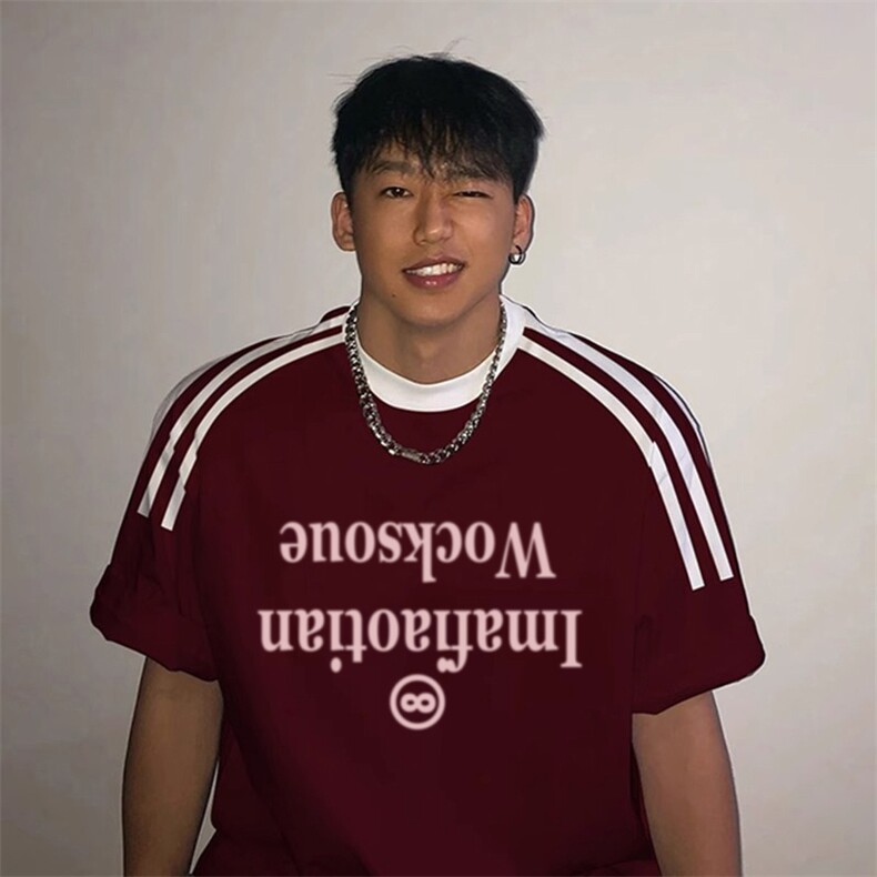夏季美式高街重磅纯棉三条杠织带撞色男女短袖T恤ZD502-特P30,男装T恤,电商A486