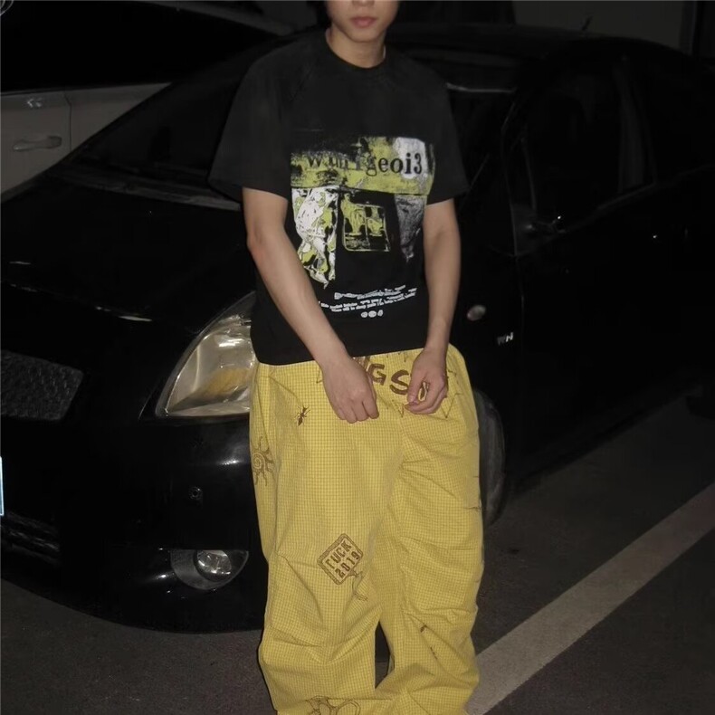 肌肉美式卫裤运动健身裤子春秋季训练篮球宽松高街潮牌束脚长裤男,男装休闲裤,星座506A