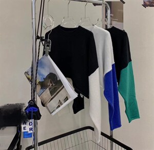 撞色毛衣,女装针织衫/毛衣,Queena PHoebe