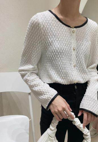 秋季新款撞色圆领长袖上衣，其它，品晗