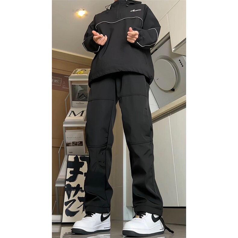 档口主推款软壳某音冲锋裤得物品质常规p45加绒p55,男装休闲裤,星座310A-4