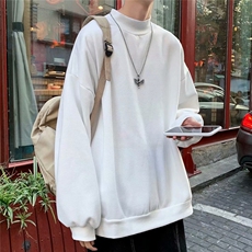 港风秋冬款男半高领卫衣加绒宽松打底外套WY47P35，男装卫衣，星座1013-1