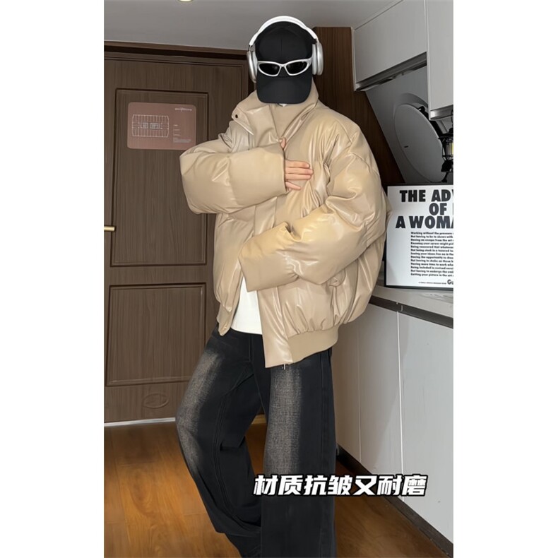 视频私抖音质量高质量PU皮棉衣ZM0112-P100,男装棉衣,星座313A(原308A-2)