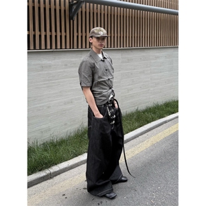 WE1951-P52 丹宁原牛飞机扣baggy廓形弯刀牛仔裤图片
