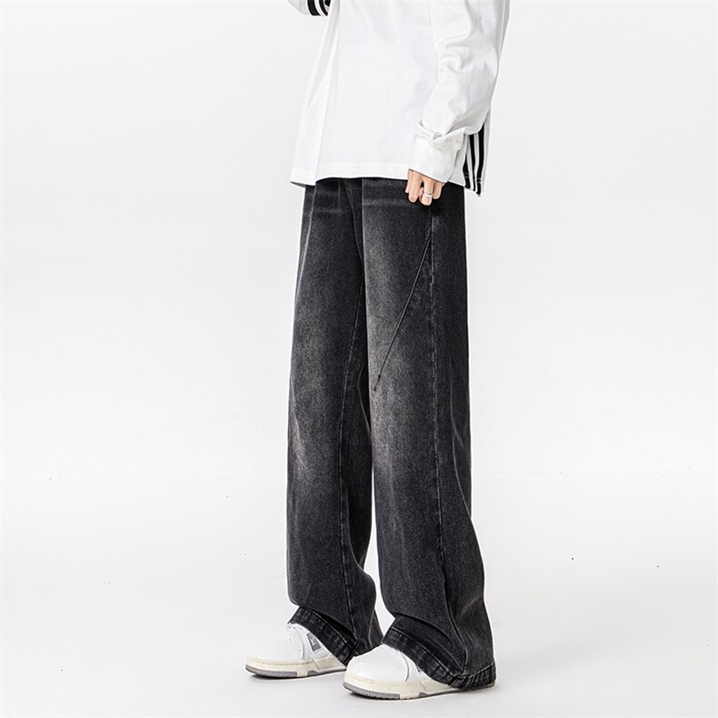 春秋加长版裤子男高个子阔腿直筒牛仔裤185cm110直筒长裤KZ005P60,男装牛仔裤,电商B312
