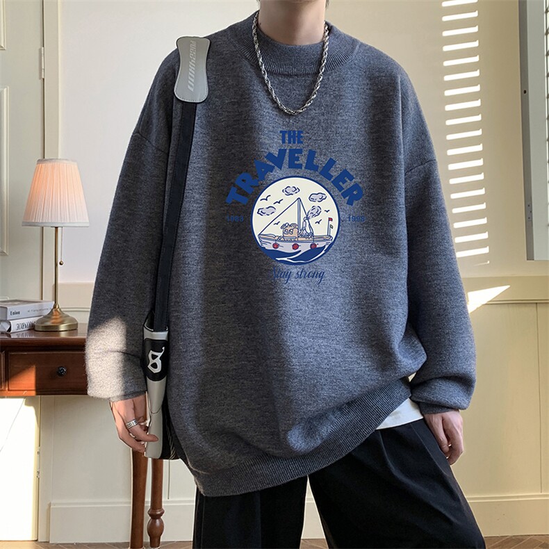 半高领毛衣男大码胖子针织衫毛线衣M18410-P45加绒款-P65,男装针织衫/毛衣,电商A040