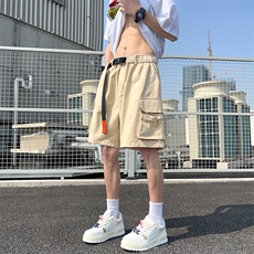 X2408-TP27控价48机能黑色工装短裤男士夏季薄款透气宽松五分裤，男装休闲裤，电商A102-1