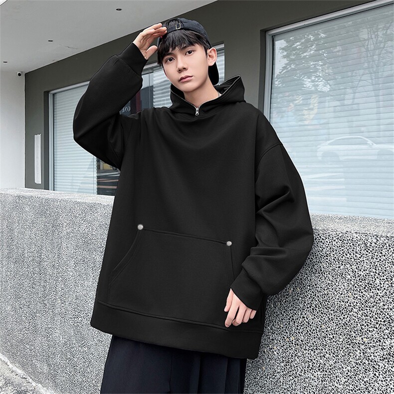 W366-P60M-6XL秋季美式重磅扎染酷丝棉加绒套头连帽拉链卫衣,男装卫衣,星座109