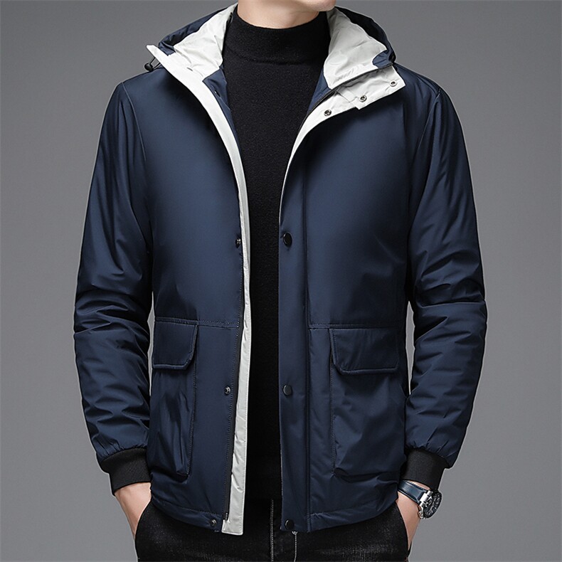 冬季中年纯色连帽棉衣男冬装中年男棉服爸爸外套DFLDM10001-P165,男装棉衣,电商B212（原钱塘6029）