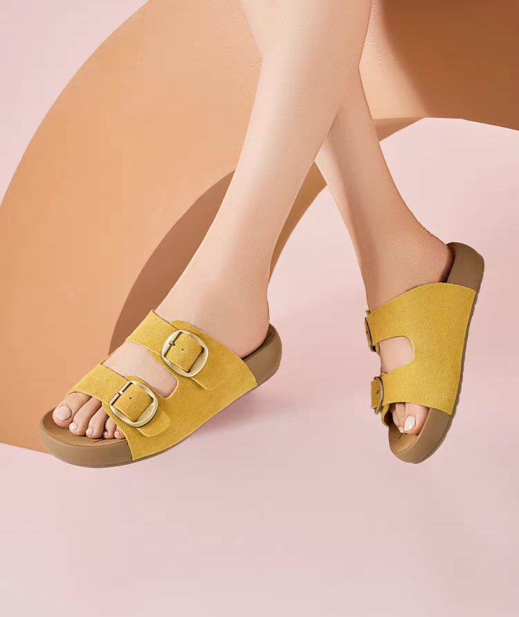 周雨彤沈月同款生巧吐司2代厚底勃肯拖鞋2025新款凉鞋，女鞋凉鞋，泰合衣坊