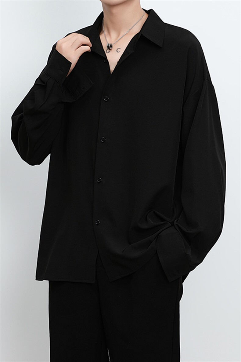 港风大码美式vibe潮牌痞帅翻领长袖衬衫男XZ213-CS8807-P55控68,男装衬衫,星座213