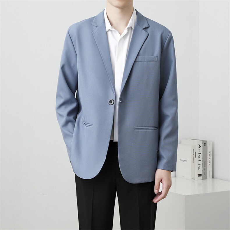 休闲西服外套男生春秋季韩版潮流百搭港风痞帅小西装外套7111P58，男装西服，星座410-2