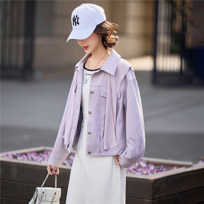 2026年春季女士休闲风外套，女装短外套，红依一坊