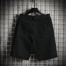 XZ103A-D023-P38-限价58砖墙日系大码破洞牛仔短裤肥仔,男装牛仔裤,星座103A