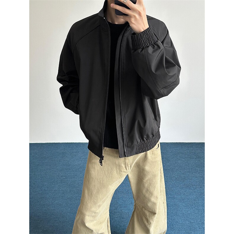 高品质春装新款老钱风美式高街解构立领棒球服飞行夹克休闲外套潮,男装夹克,电商A443
