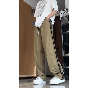 大量现货 美式复古薄款条纹伞兵裤男夏季速干休闲裤DY5036-特P35图片