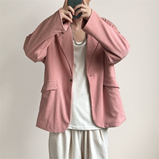 现货-春季新品潮牌设计感西装外套宽松痞帅休闲西服-AZ2430-P95，男装西服套装，电商A351