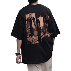 抖音现货供应2024新款260克纯棉大码白墨印花A158-T70-P28控48，男装T恤，电商A158