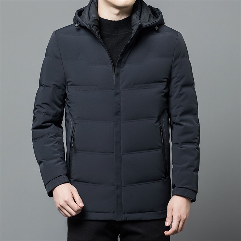 CAH1802钱塘2020-2冬季厚款商务休闲简约连帽中年男士羽绒服P240图片