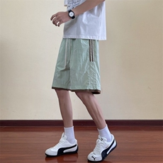 夏季薄糖果色系三条杠休闲运动五分裤子沙滩裤K2580-TP32-，男装牛仔裤，电商D321A