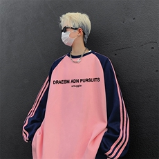 秋冬重磅美式宽松织带圆领卫衣0741，男装卫衣，电商A486