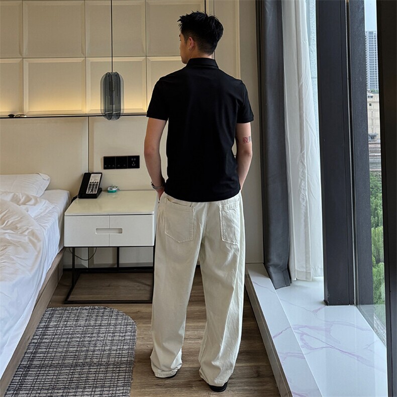 7A抑菌220克丝光珠地高品质常年主推短袖T恤翻领Polo衫T0257,男装T恤,电商D342