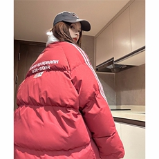EQ336美式潮流拼接撞色潮流冬季面包服外套男女情侣装棉衣2023，男装棉衣，电商C306-1