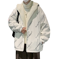 新款冬季加绒加厚棉衣羊羔绒双面穿外套青少年男装MY102P95，男装夹克，电商A086