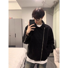 时尚百搭潮流文艺高质量加厚毛呢拉链夹克日系513AJK2524P73，男装夹克，星座513A