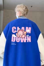 摇粒绒棒球服男大码开衫卫衣男夹克BF86318-P65，男装夹克，电商A040